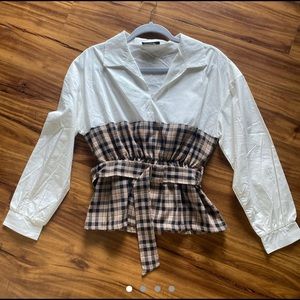 Drop Shoulder Belted Top
